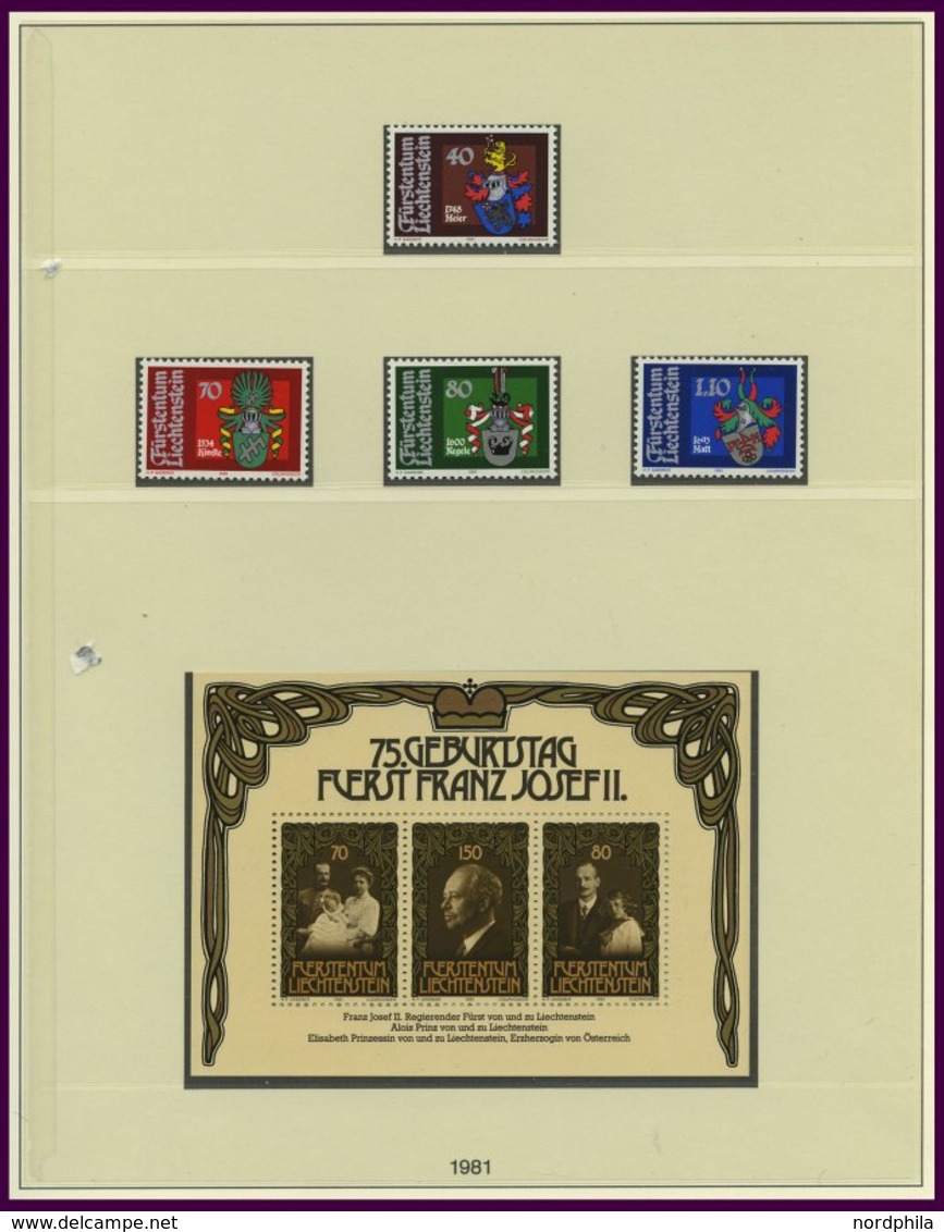 SAMMLUNGEN, LOTS **, Komplette Postfrische Sammlung Liechtenstein Von 1972-92 Im Lindner Falzlosalbum, Prachterhaltung - Sammlungen