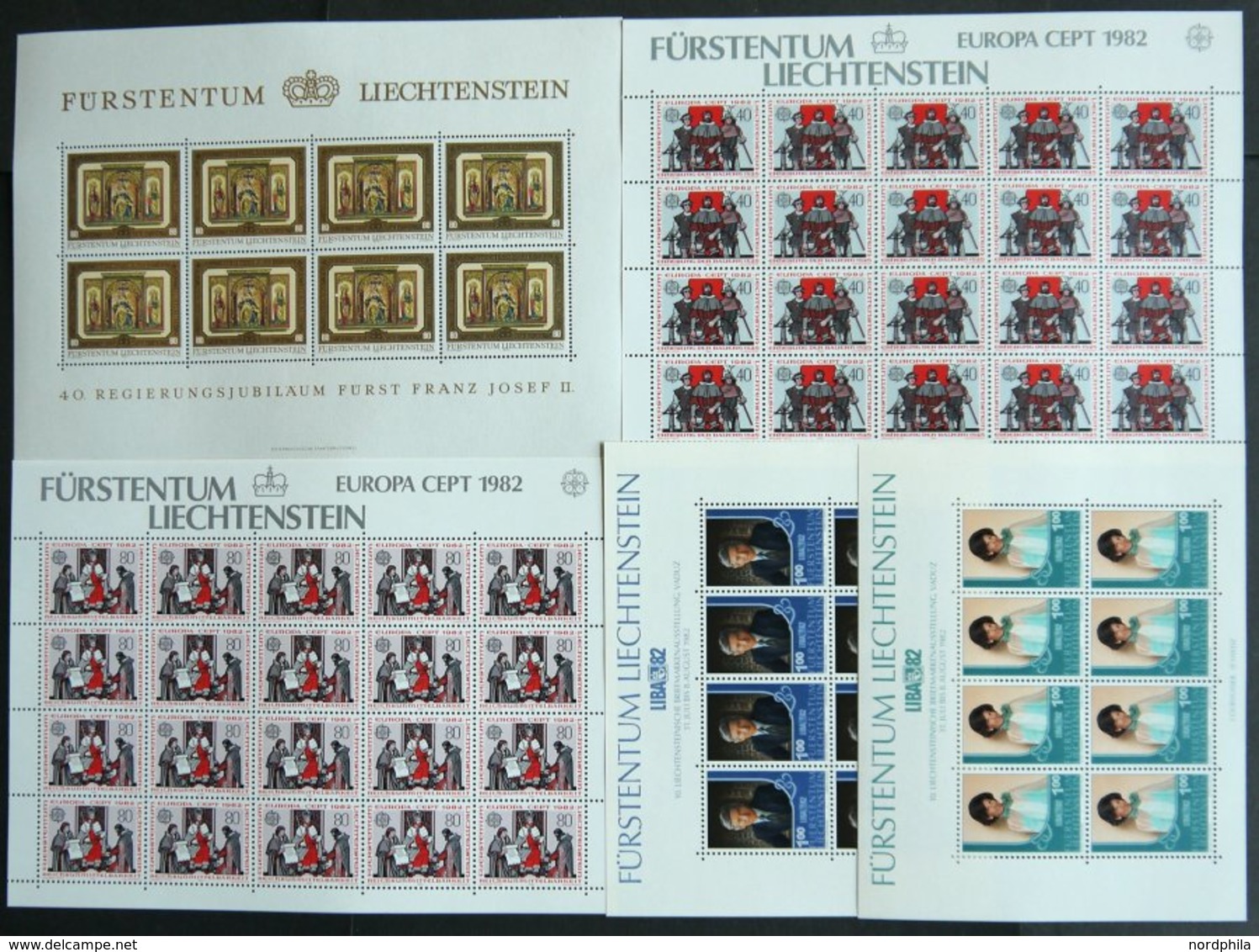LOTS KB **, 1978/82, 11 Verschiedene Postfrische Kleinbogen: Mi.Nr. 706-09, 717-19, 791/2 Und 797/8, Pracht, Mi. 217.- - Sammlungen