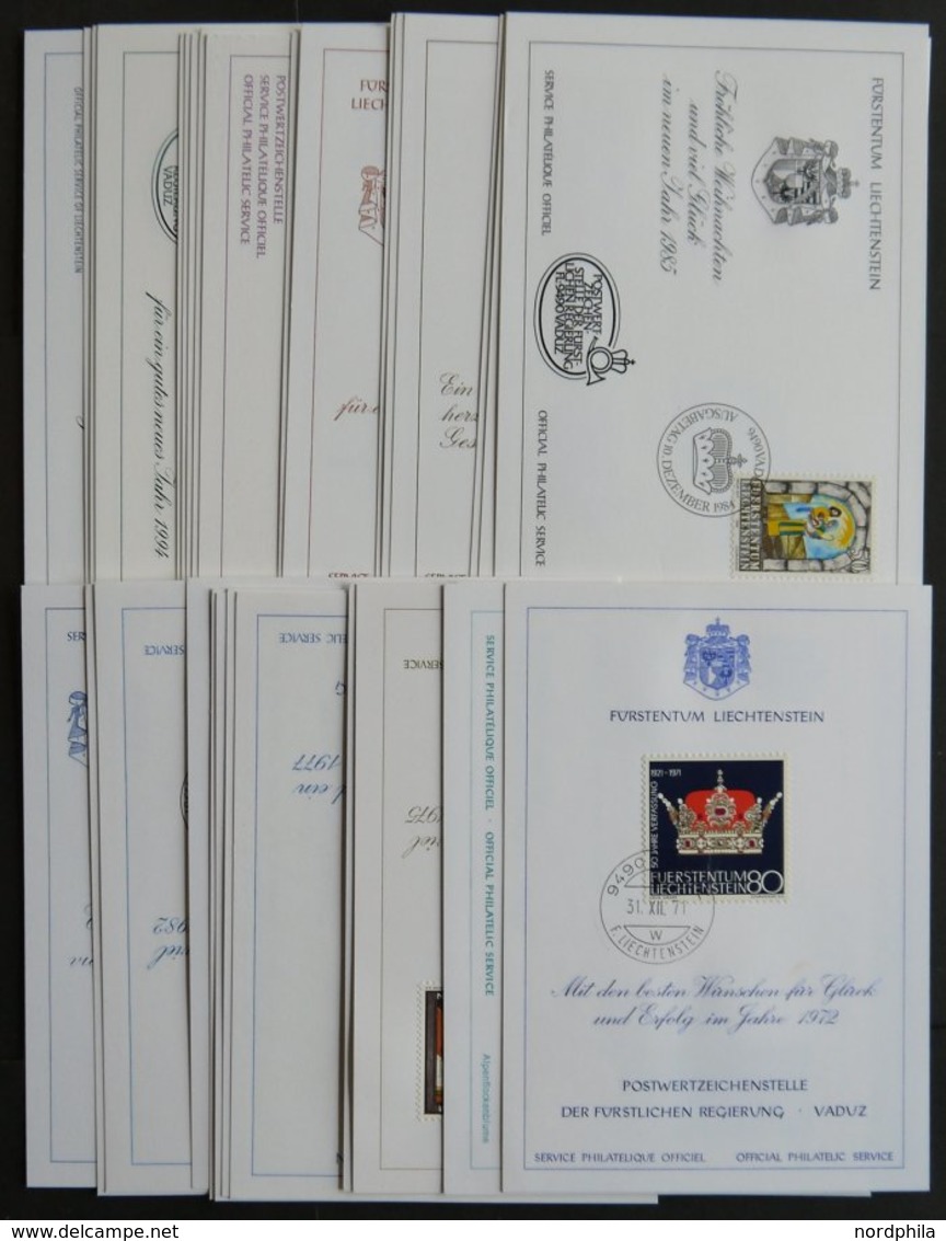 LOTS 1971-95, Glückwunschkarten Komplett, Prachterhaltung, Mi. 89.50 - Lotes/Colecciones