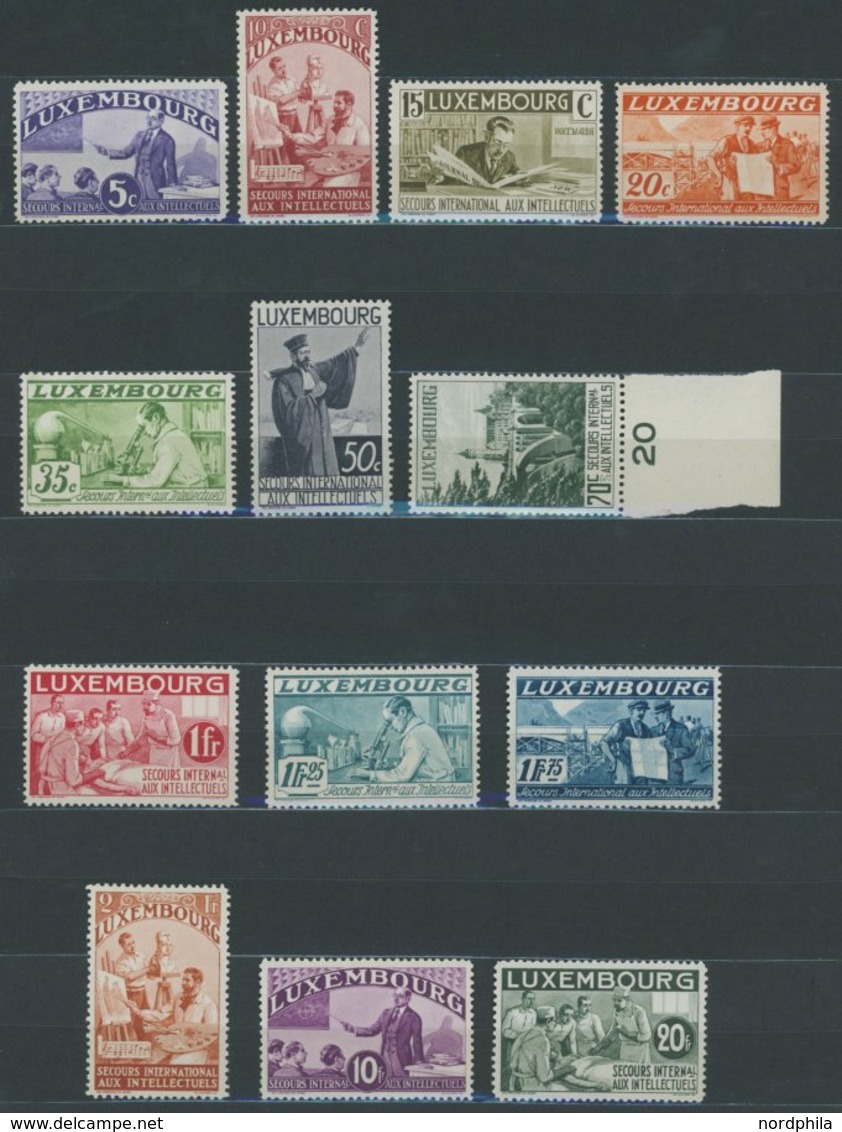 LUXEMBURG 266-80 **, 1935, Hilfswerk Für Emigrierte Intellektuelle, Prachtsatz, Mi. 1200.- - Autres & Non Classés