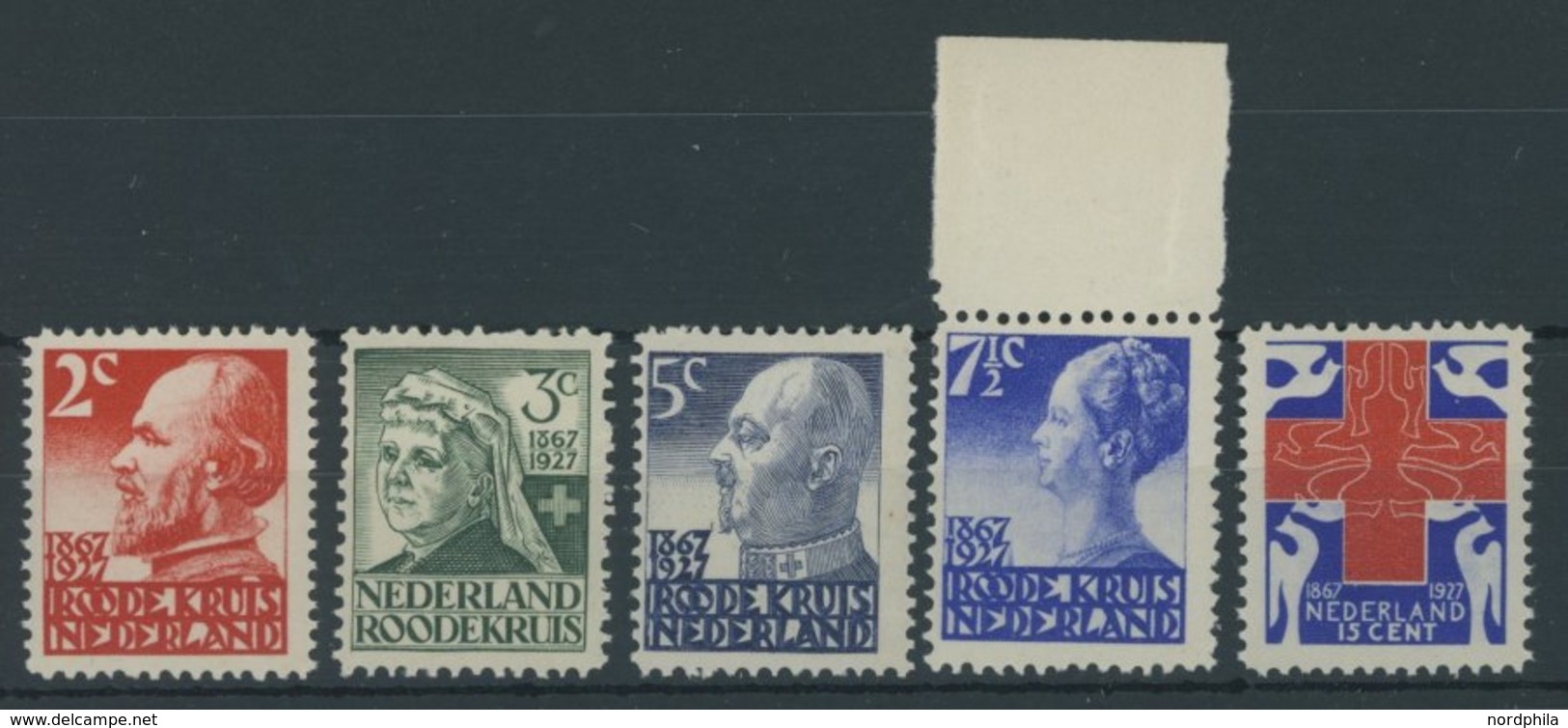 NIEDERLANDE 196-200 **, 1927, Rotes Kreuz, Postfrischer Prachtsatz, Mi. 70.- - Autres & Non Classés