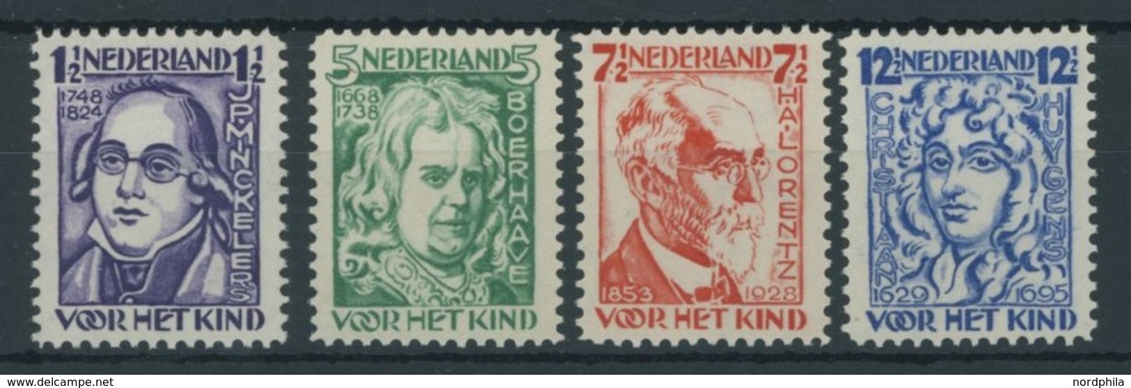 NIEDERLANDE 218-21 **, 1928, Wissenschaftler, Postfrischer Prachtsatz, Mi. 50.- - Otros & Sin Clasificación