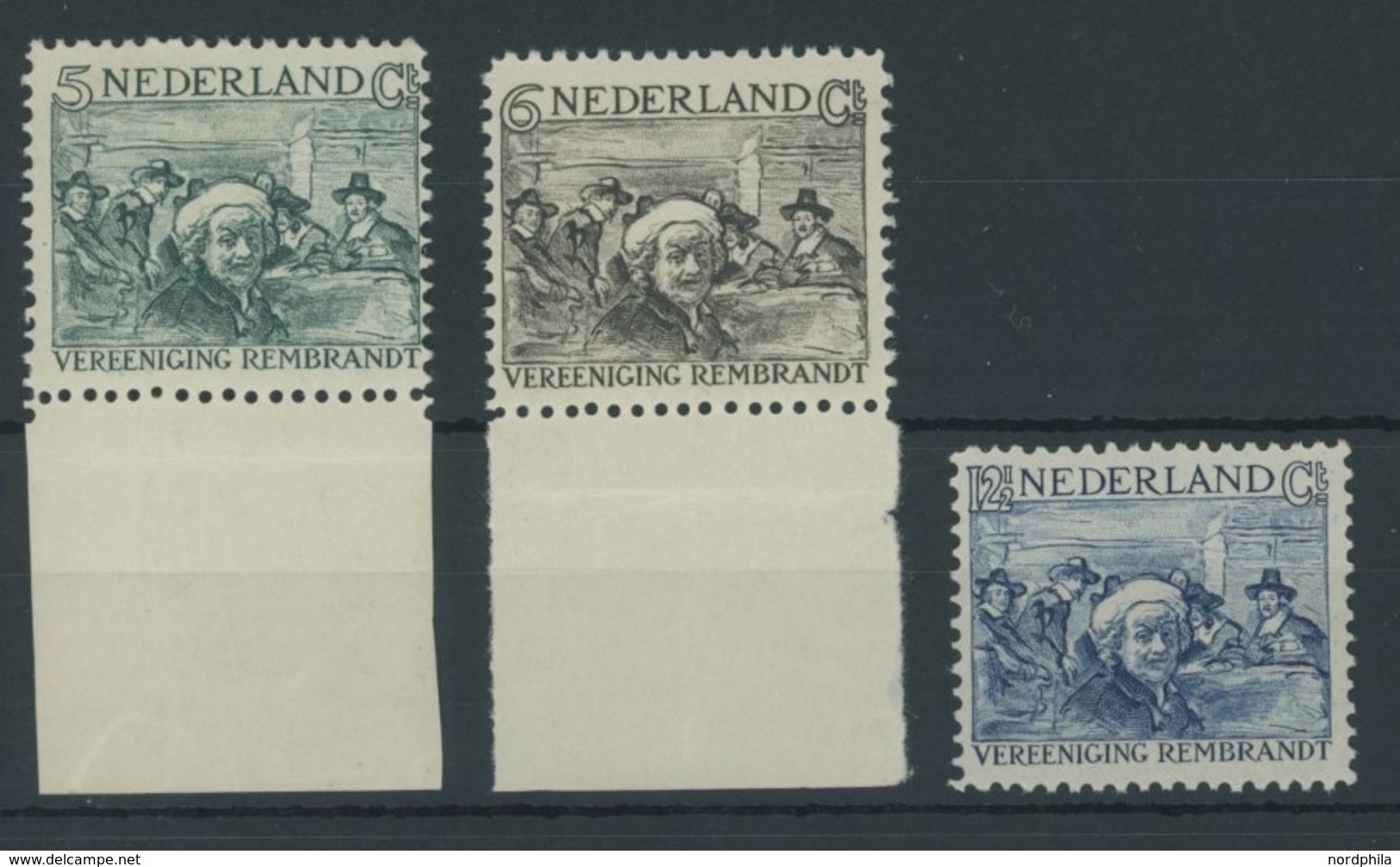 NIEDERLANDE 233-35 **, 1930, Vereinigung Rembrandt, Postfrischer Prachtsatz, Mi. 65.- - Otros & Sin Clasificación