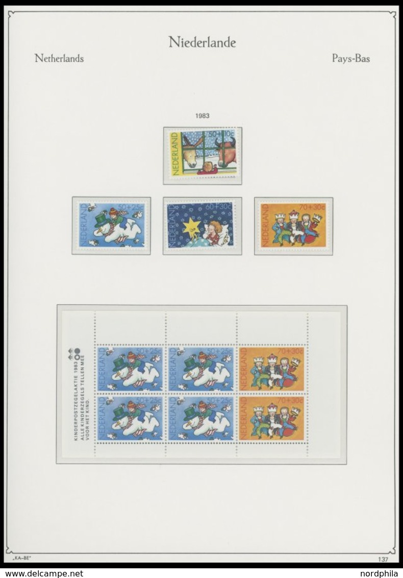 SAMMLUNGEN, LOTS **, Fast Komplette Postfrische Sammlung Niederlande Von 1960-96 Im KA-BE Falzlosalbum, Prachterhaltung, - Colecciones Completas