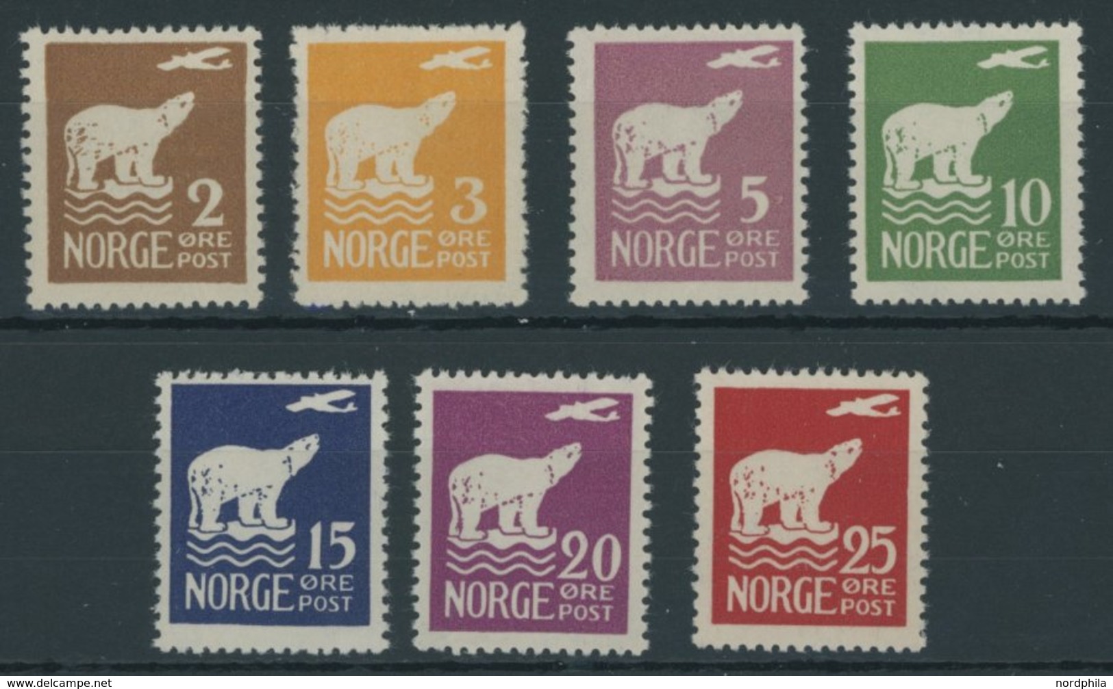 NORWEGEN 109-15 **, 1925, Nordpolflug, Postfrischer Prachtsatz, Mi. 170.- - Sonstige & Ohne Zuordnung