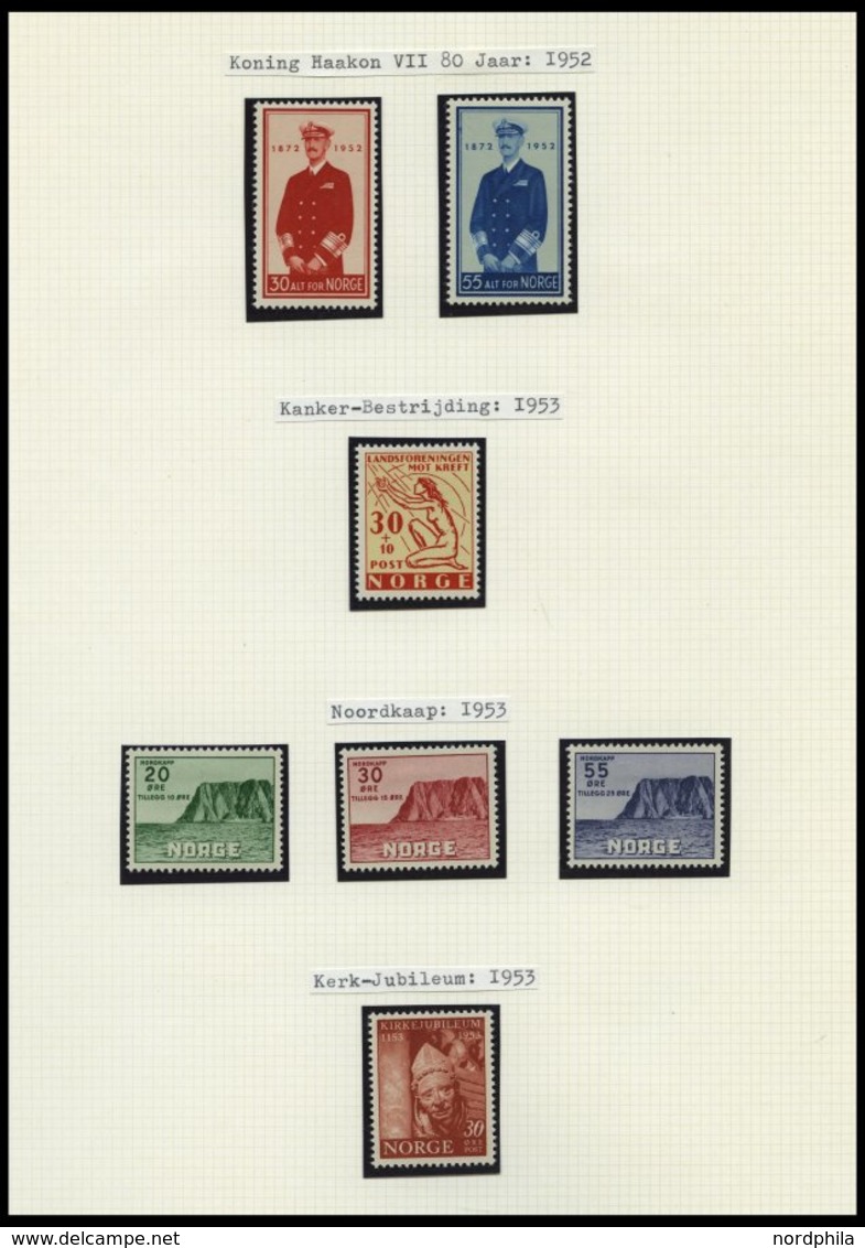 SAMMLUNGEN, LOTS **, Weitgehend Komplette Postfrische Sammlung Norwegen Von 1945-98 In 2 SAFE Alben, Prachterhaltung, Mi - Colecciones