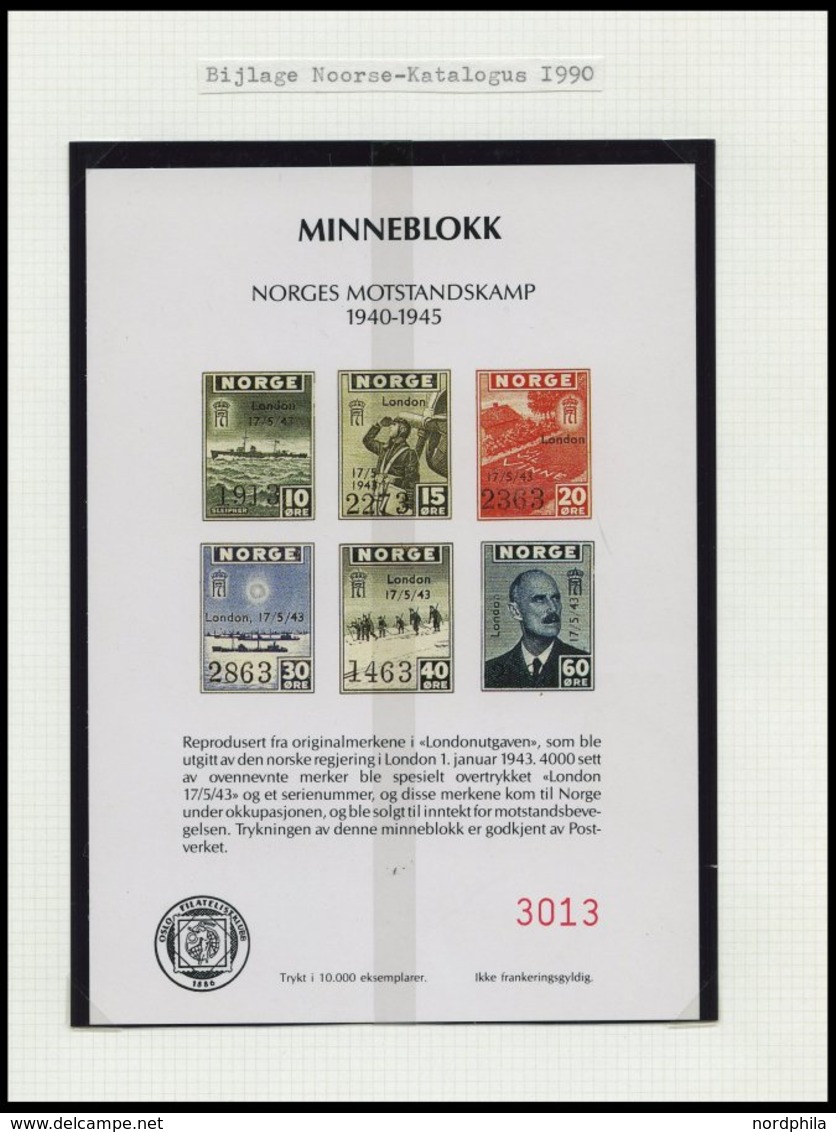 SAMMLUNGEN, LOTS *, 1955-90, 17 Verschiedene Ungebrauchte Minneblokker Und Ein Bogen 3 Ø Drammens Filatelist Clubs, Prac - Sammlungen