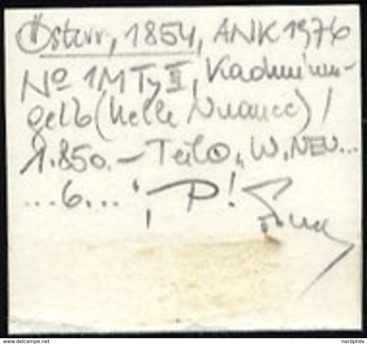 ÖSTERREICH 1Yd O, 1854, 1 Kr. Kadmiumgelb, Maschinenpapier, Type III, Pracht, Gepr. Dr. Ferchenbauer - Other & Unclassified