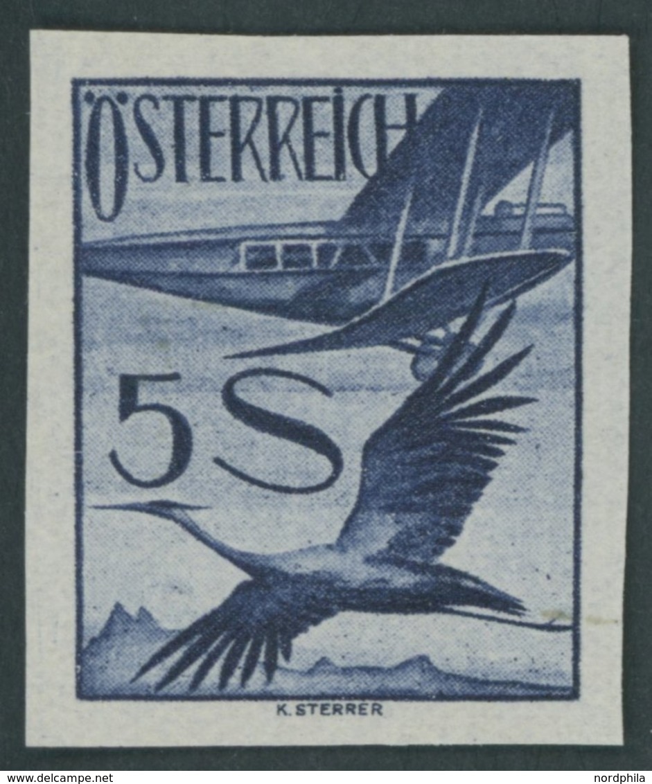 ÖSTERREICH 1918-1938 486U (*), 1936, 5 S. Flugpost, Ungezähnt, Ohne Gummi, Pracht - Other & Unclassified