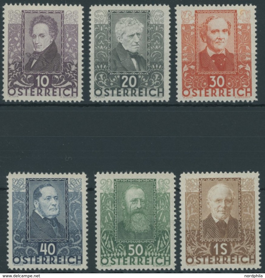 ÖSTERREICH 1918-1938 524-29 **, 1931, Dichter, Postfrischer Prachtsatz, Mi. 220.- - Autres & Non Classés