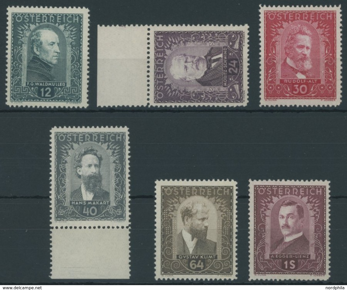 ÖSTERREICH 1918-1938 545-50 **, 1932, Maler, Postfrischer Prachtsatz, Mi. 300.- - Other & Unclassified