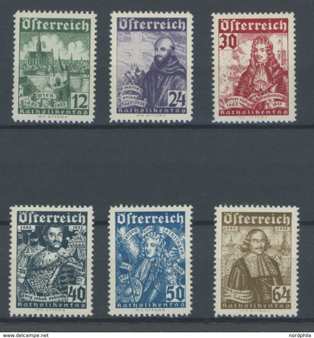 ÖSTERREICH 557-62 **, 1933, Katholikentag, Satz Feinst/Pracht, Mi. 420.- - Autres & Non Classés