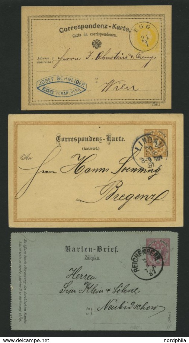 GANZSACHEN 1869-ca. 1920, Sammlung Von 62 Gebrauchten Ganzsachen (fast Nur Postkarten), Dabei Einige Bessere Abstempelun - Otros & Sin Clasificación