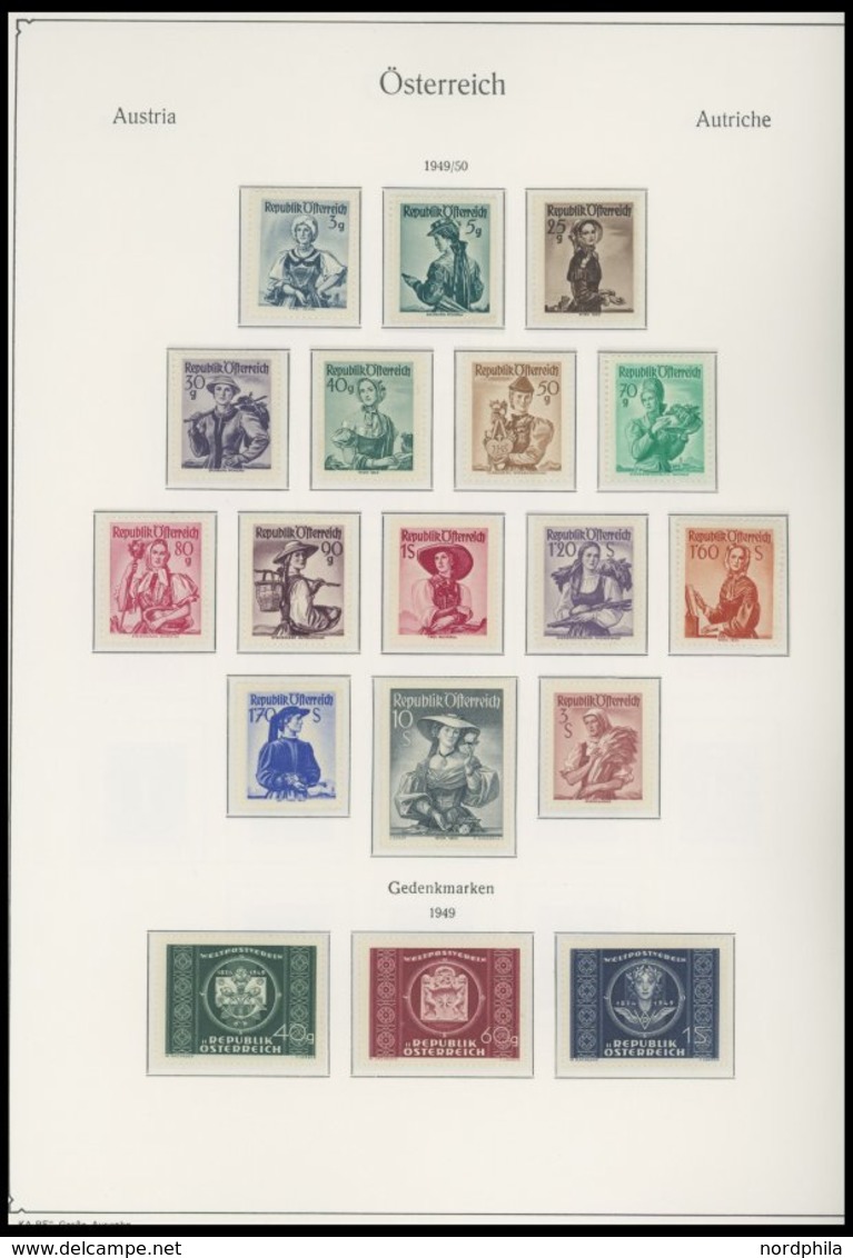 SAMMLUNGEN **, Postfrische Sammlung Österreich Von 1945-90 Ab Mi.Nr. 697, Bis Auf 3 Kleine Werte 1984 Und 1989 Komplett  - Sammlungen
