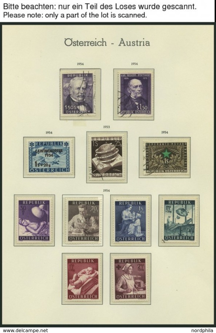 SAMMLUNGEN O, **, Sammlung Österreich Von 1945-81 Im Leuchtturm Falzlosalbum Mit Meist Kleineren Werten, Feinst/Pracht,  - Collections