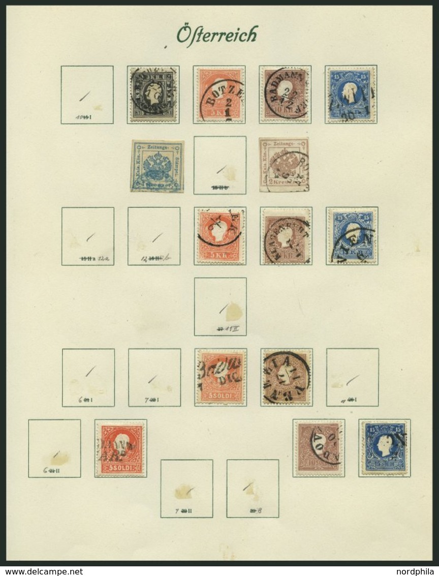SAMMLUNGEN O, *, überwiegend Gestempelte Sammlung Österreich Von 1850-1918 Auf Borek-Seiten Mit Vielen Besseren Werten,  - Sammlungen