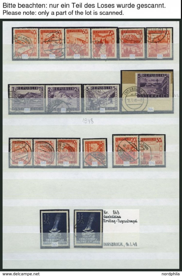 SAMMLUNGEN A.838-1176o, BrfStk, 1947-65, Gestempelte Saubere Sammlung Auf Einsteckseiten Mit Kleineren Kompletten Ausgab - Colecciones