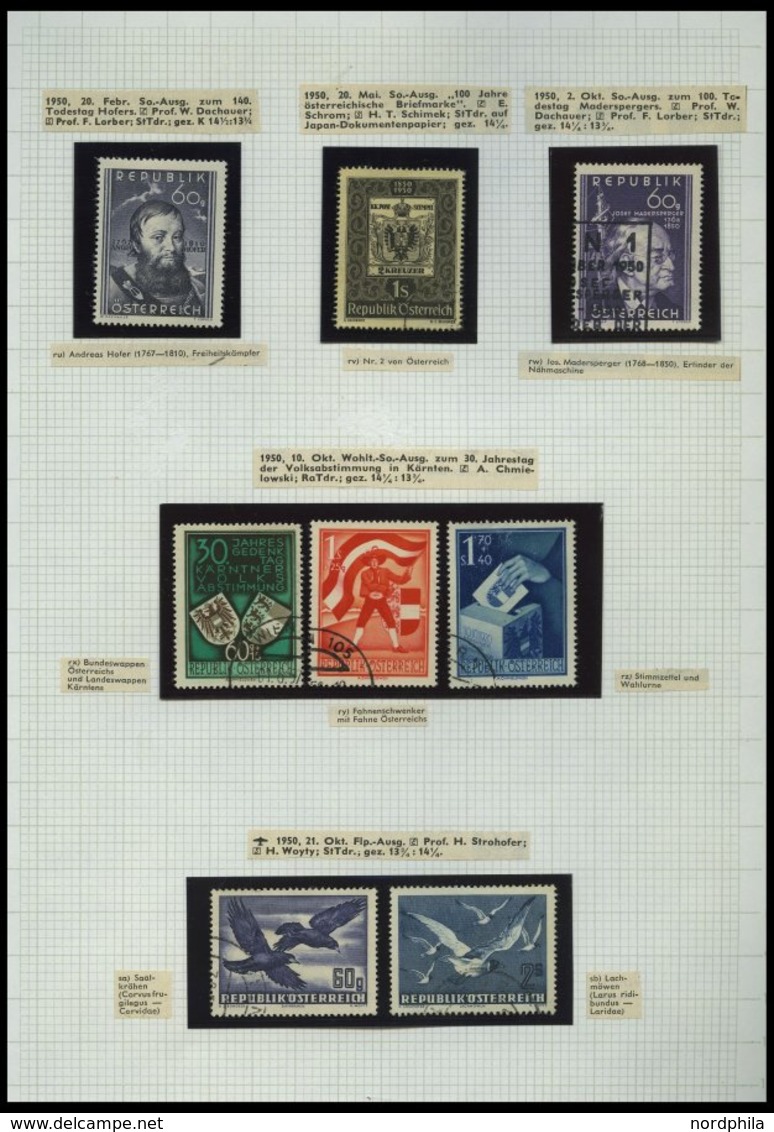 SAMMLUNGEN O,**,* , Sammlung Österreich Von 1850-1964 Im KA-BE Album, Die Ersten Jahre Schwach Vertreten, Ab 1948 Komple - Colecciones