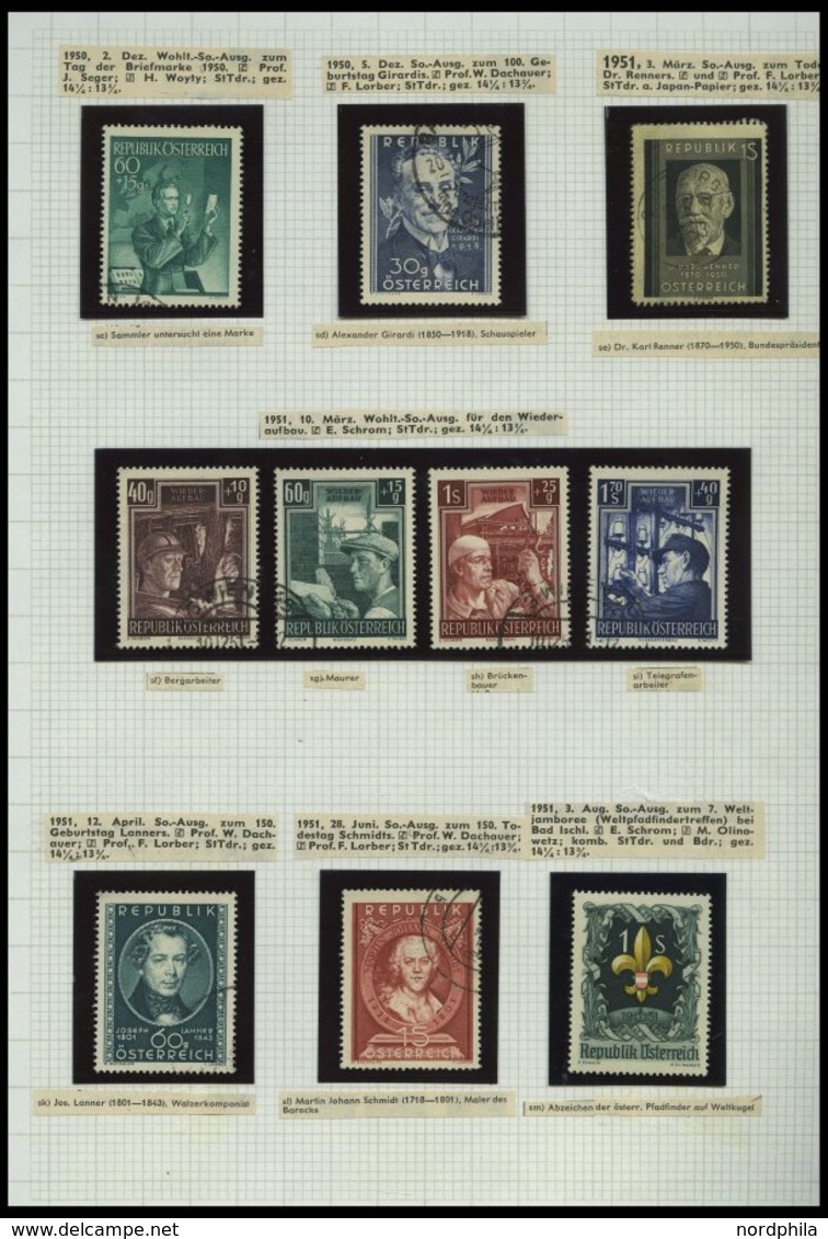 SAMMLUNGEN O,**,* , Sammlung Österreich Von 1850-1964 Im KA-BE Album, Die Ersten Jahre Schwach Vertreten, Ab 1948 Komple - Colecciones
