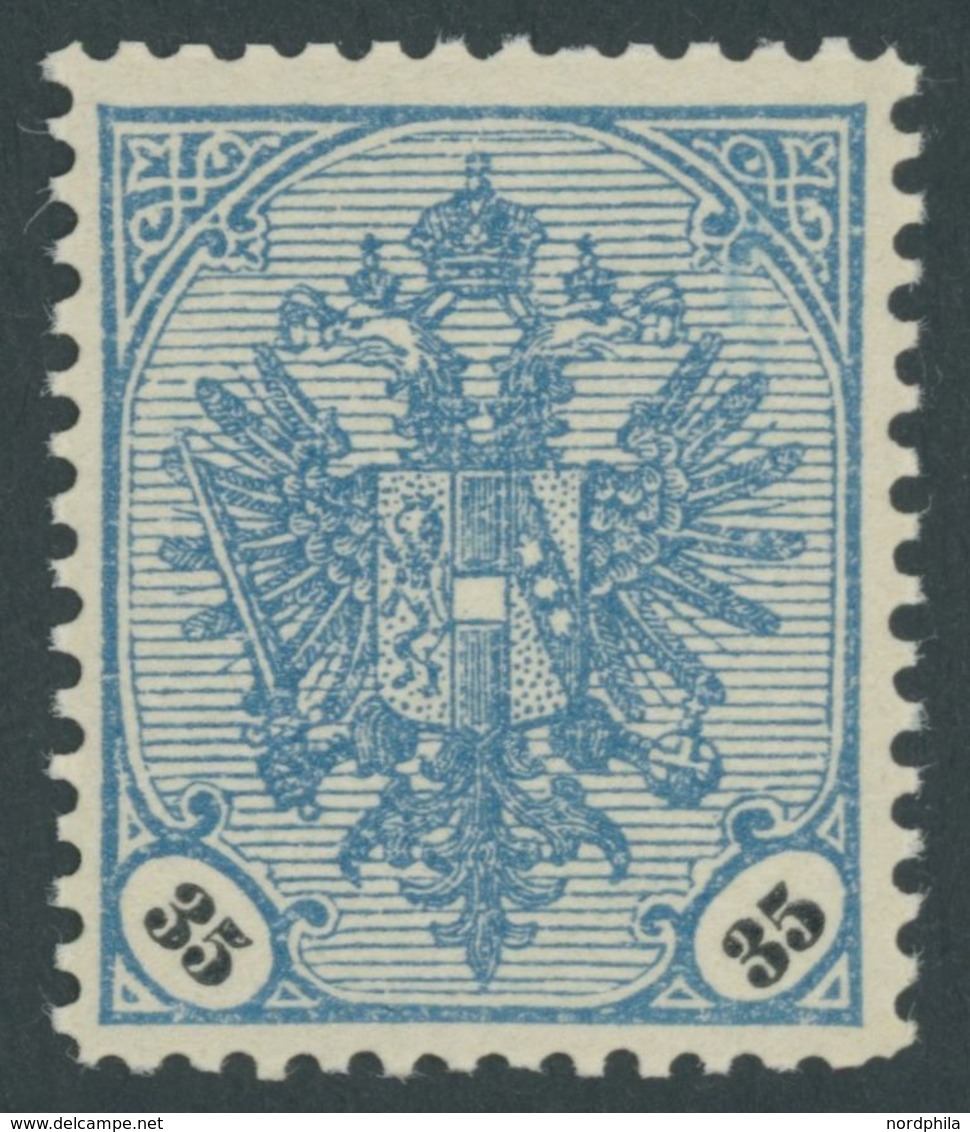 BOSNIEN UND HERZEGOWINA 26a **, 1901, 35 H. Grauultramarin/schwarz, Postfrisch, Oben Ein Kürzerer Zahn Sonst Pracht, Mi. - Bosnia And Herzegovina