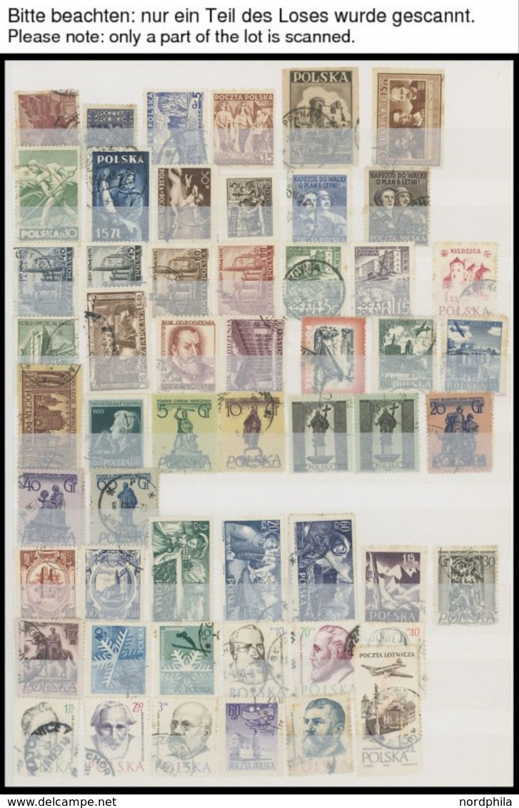 SAMMLUNGEN, LOTS O,** , Fast Nur Gestempelte Sammlung Polen Von 1930-2005 Mit Mittleren Ausgaben Auf Einsteckseiten, Fas - Collections