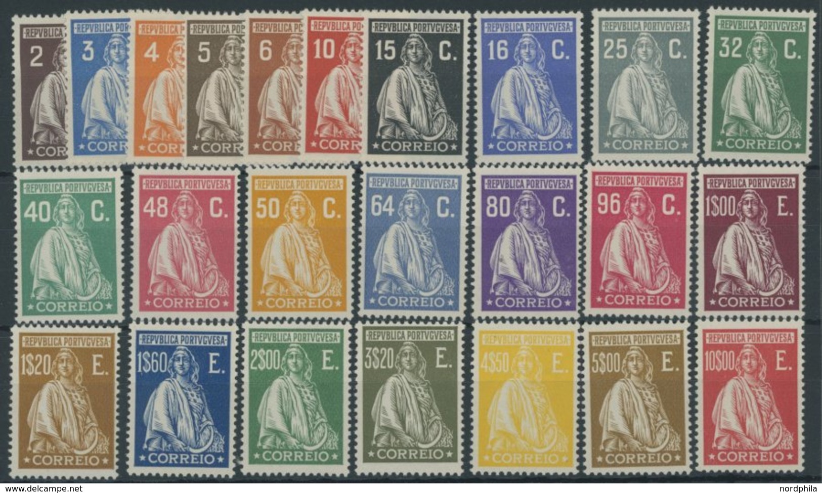 PORTUGAL 406-29 *, 1926, Ceres, Ohne Stecherzeichen, Falzrest, Prachtsatz - Other & Unclassified