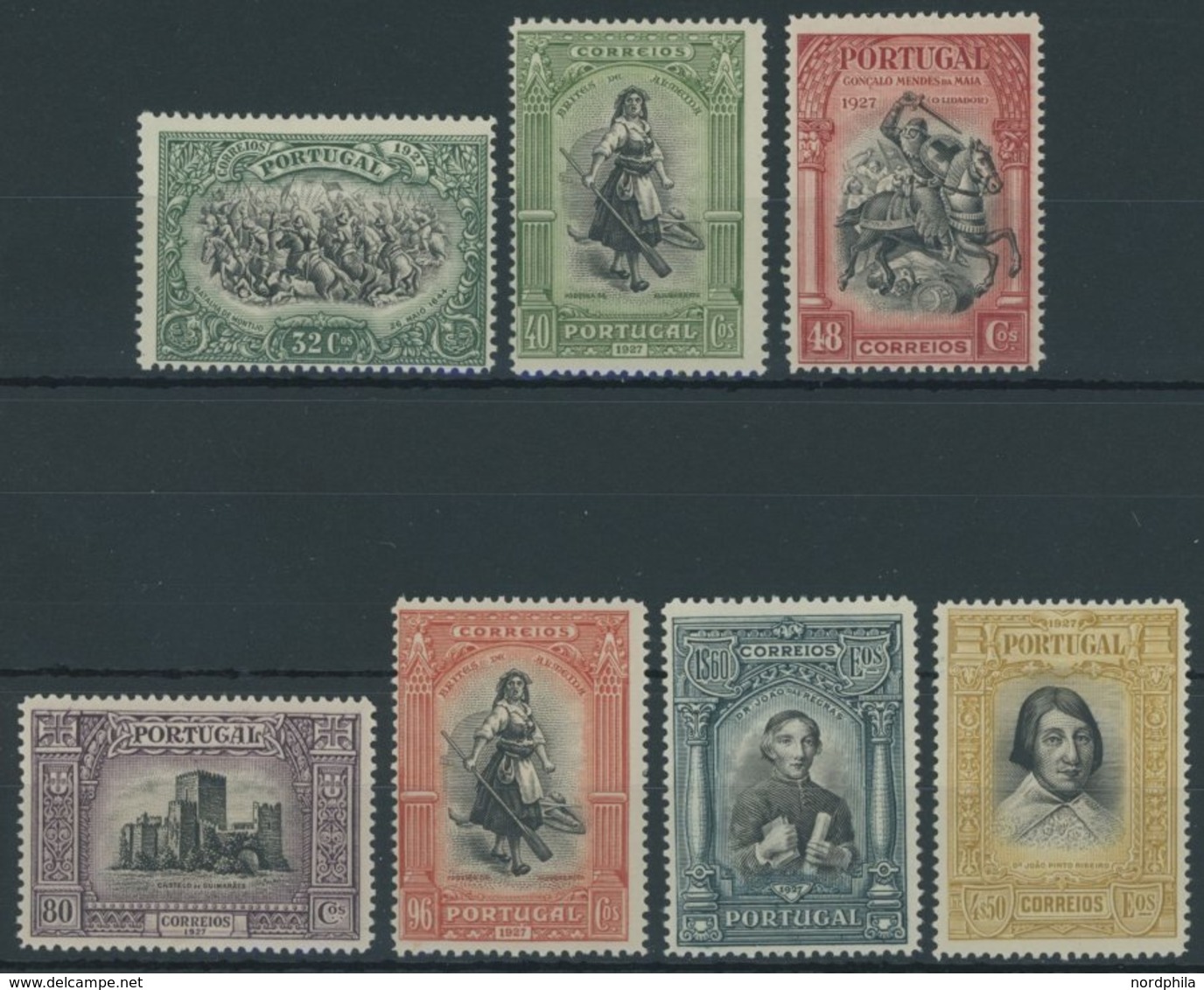 PORTUGAL 440-54 **, 1927, Geschichte Portugals II, Postfrischer Prachtsatz, Mi. 160.- - Otros & Sin Clasificación