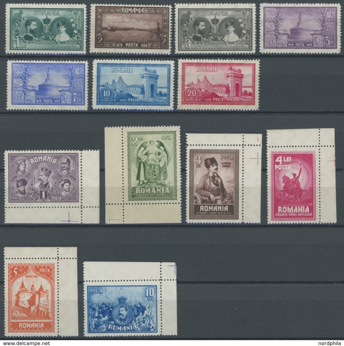 RUMÄNIEN 339-51 **, 1928/9, Eingliederung Und Vereinigung, 2 Postfrische Prachtsätze, Mi. 75.- - Autres & Non Classés