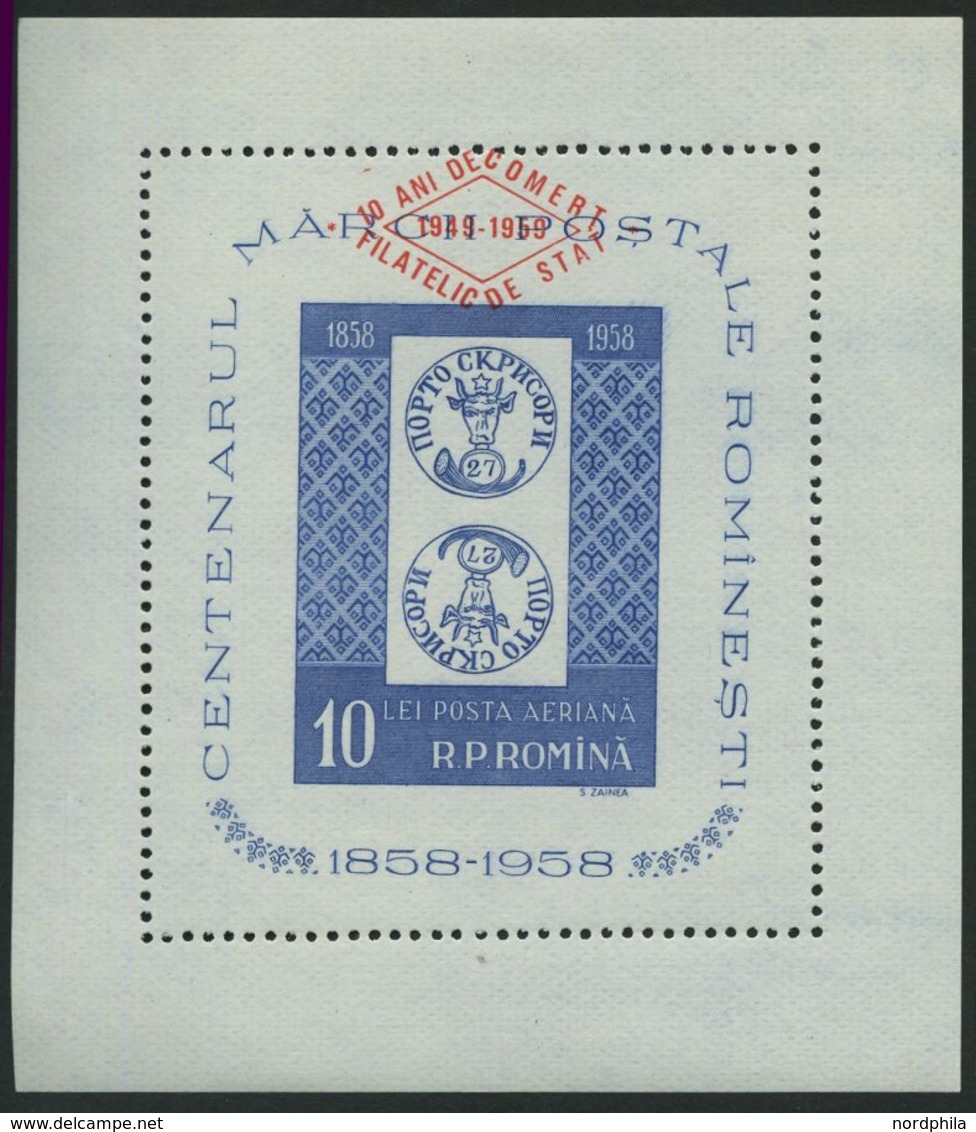 RUMÄNIEN Bl. 42 **, 1959, Block Philateliedienst, Pracht, Mi. 220.- - Autres & Non Classés