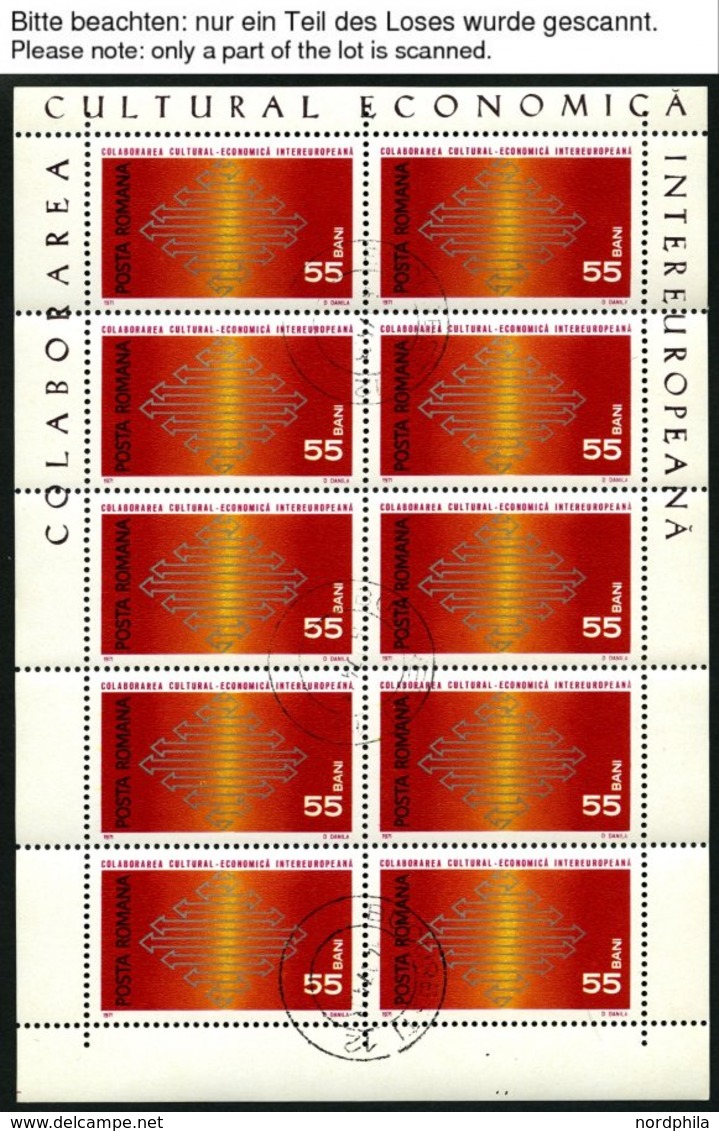 RUMÄNIEN KB O, 1971-75, Europa, Alle 5 Kleinbogensätze Komplett Mit Ersttagsstempeln, Mi.Nr. 3258/9 2x, Pracht - Other & Unclassified