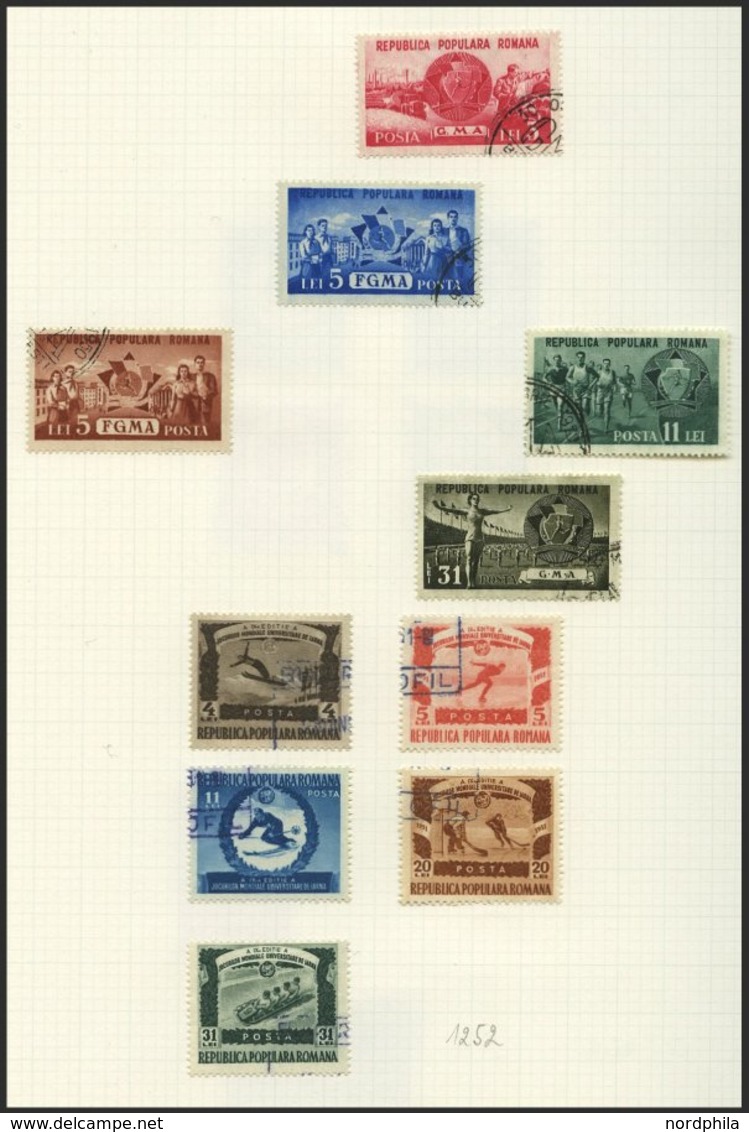 SAMMLUNGEN, LOTS o, *, gestempelte Sammlung Rumänien von 1903-76 in 2 Bänden mit einigen besseren Ausgaben, oftmals dopp