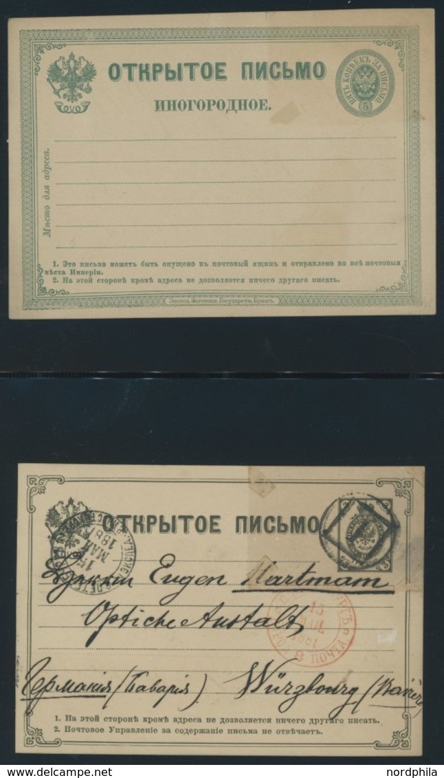 GANZSACHEN P BRIEF, 1872-90, 14 Postkarten, 1 Kartenbrief Und Ein Streifband, Fast Nur Gebraucht, Einige Bessere, Erhalt - Other & Unclassified