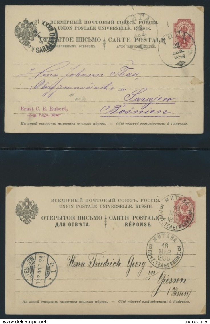 GANZSACHEN P BRIEF, 1872-90, 14 Postkarten, 1 Kartenbrief und ein Streifband, fast nur gebraucht, einige bessere, Erhalt