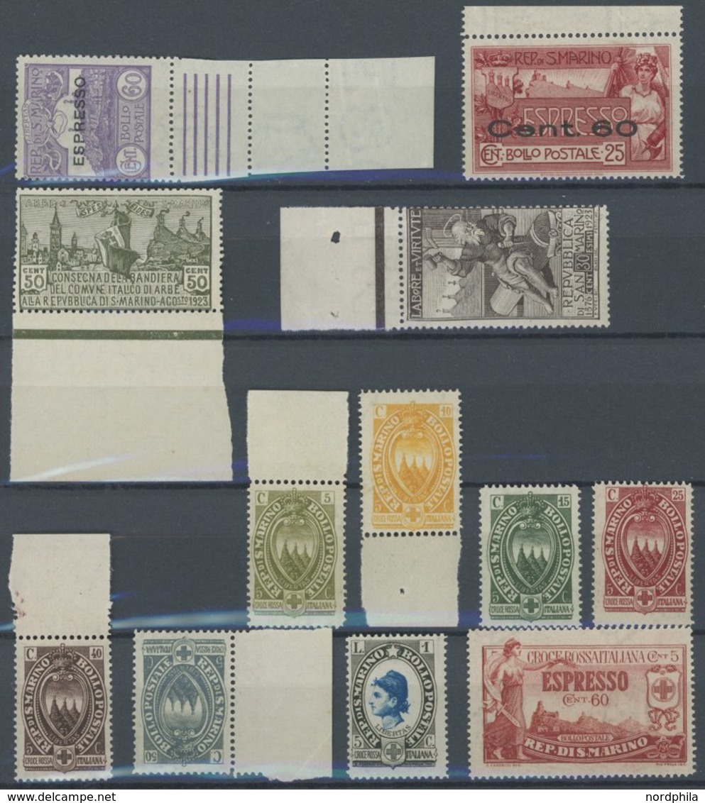 SAN MARINO 87-98 **, 1923, 12 Postfrische Prachtwerte, Mi. 67.50 - Otros & Sin Clasificación