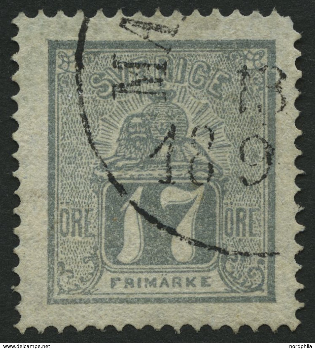 SCHWEDEN 15b O, 1869, 17 Ö. Grau, Obere Rechte Ecke Stumpf Sonst Pracht, Mi. 800.- - Otros & Sin Clasificación