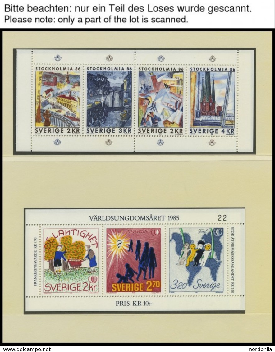 SCHWEDEN Bl. 7-14 **, 1979-86, 8 Blocks Komplett Und 4 Heftchenblätter, Pracht, Mi. 63.40 - Other & Unclassified