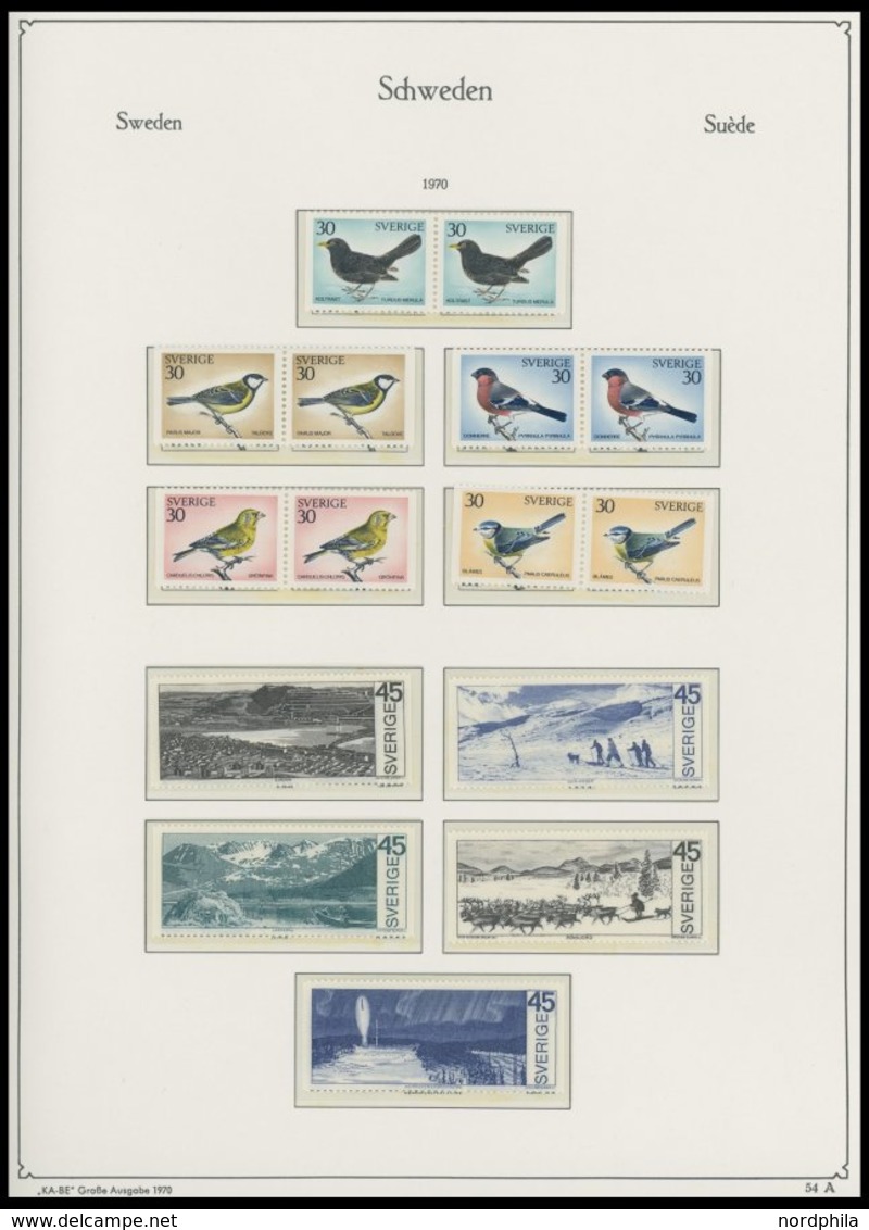 SAMMLUNGEN, LOTS **, Fast Komplette Postfrische Sammlung Schweden Von 1960-96 Auf KA-BE Falzlosseiten Mit Vielen Zusamme - Collections