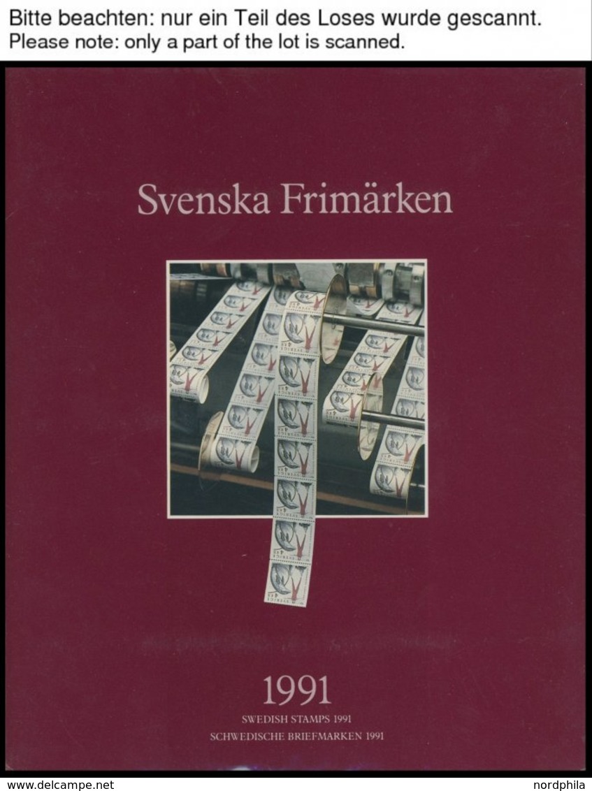 SAMMLUNGEN, LOTS **, 3 Verschiedene Jahrbücher Schweden Von 1991, 1994 Und 1996, Postfrisch, Pracht - Collections