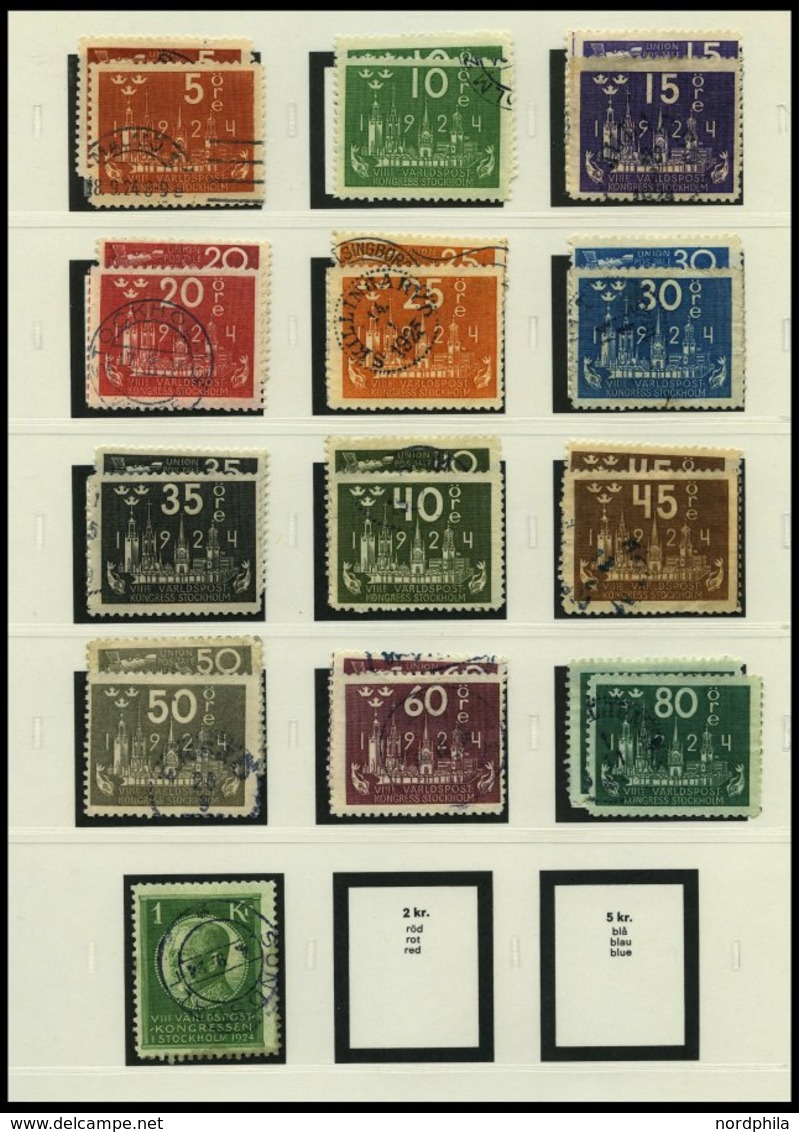 SAMMLUNGEN, LOTS O, Reichhaltige Gestempelte Sammlung Schweden Von 1855-1972 In 2 SAFE-dual Alben, Dabei Mi.Nr. 2, 6, 13 - Collections