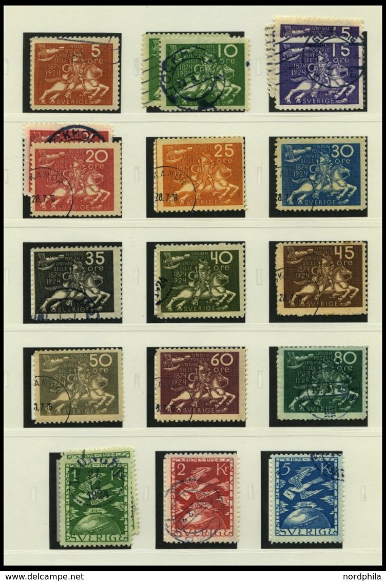 SAMMLUNGEN, LOTS O, Reichhaltige Gestempelte Sammlung Schweden Von 1855-1972 In 2 SAFE-dual Alben, Dabei Mi.Nr. 2, 6, 13 - Collections