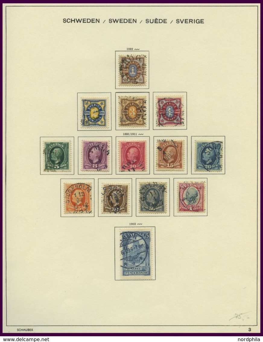 SAMMLUNGEN, LOTS O, 1872-1928, Sauberer Gestempelter Sammlungsteil (aus Mi.Nr. 17-212) Mit Guten Mittleren Ausgaben, Nac - Collections