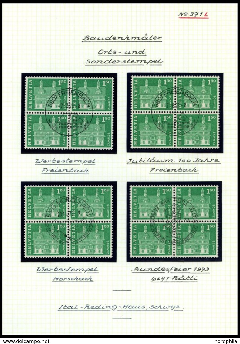 SCHWEIZ BUNDESPOST 696-712y VB O, 1963-68, Postgeschichtliche Motive Und Baudenkmäler, Phosphoreszierendes Papier (15 We - 1843-1852 Timbres Cantonaux Et  Fédéraux