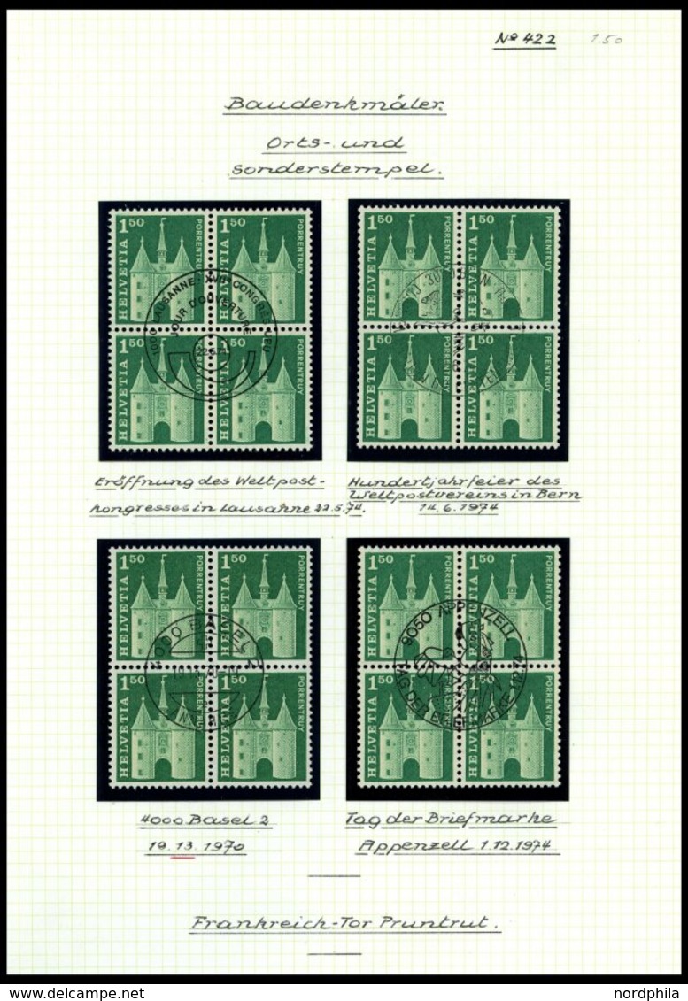 SCHWEIZ BUNDESPOST Aus 802-886 VB O, 1964-68, Postgeschichtliche Motive Und Baudenkmäler (SBN Nr. 412-27, 16 Werte) In Z - 1843-1852 Timbres Cantonaux Et  Fédéraux