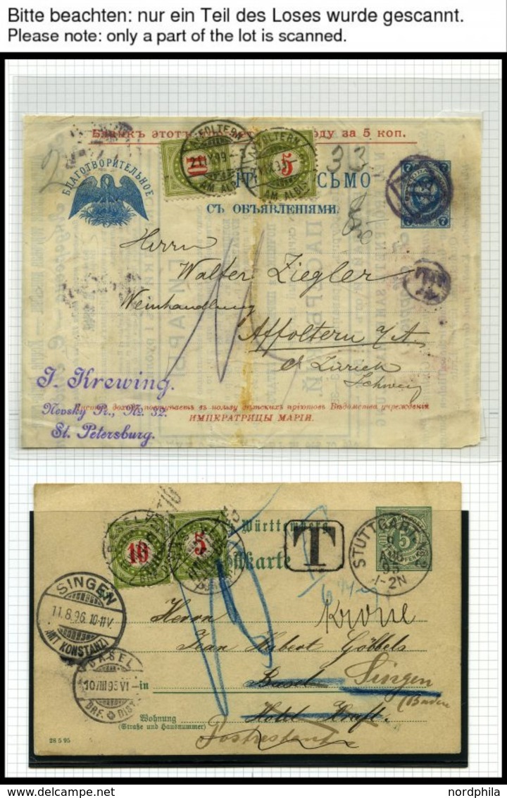 PORTOMARKEN O,Brief,* , 1878-1909, Umfangreiche, Fast Nur Gestempelte Saubere Sammlung Portomarken Von über 430 Werten U - Taxe