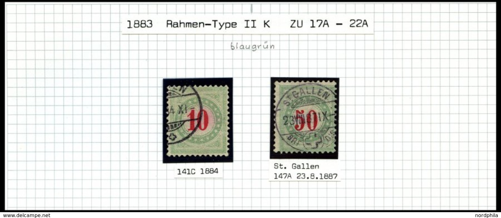 PORTOMARKEN o,Brief,* , 1878-1909, umfangreiche, fast nur gestempelte saubere Sammlung Portomarken von über 430 Werten u