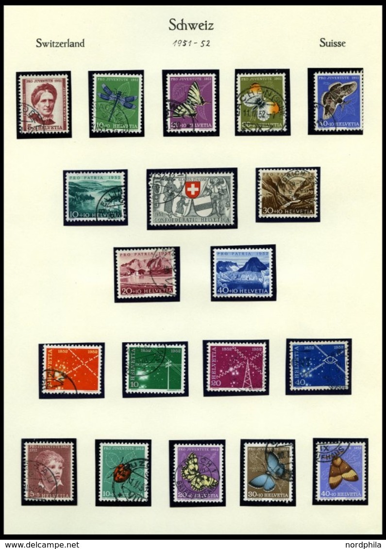 SAMMLUNGEN O, **, 1945-63, Fast Nur Gestempelter Sammlungsteil, Meist Pracht, Mi. 853.- - Lotes/Colecciones