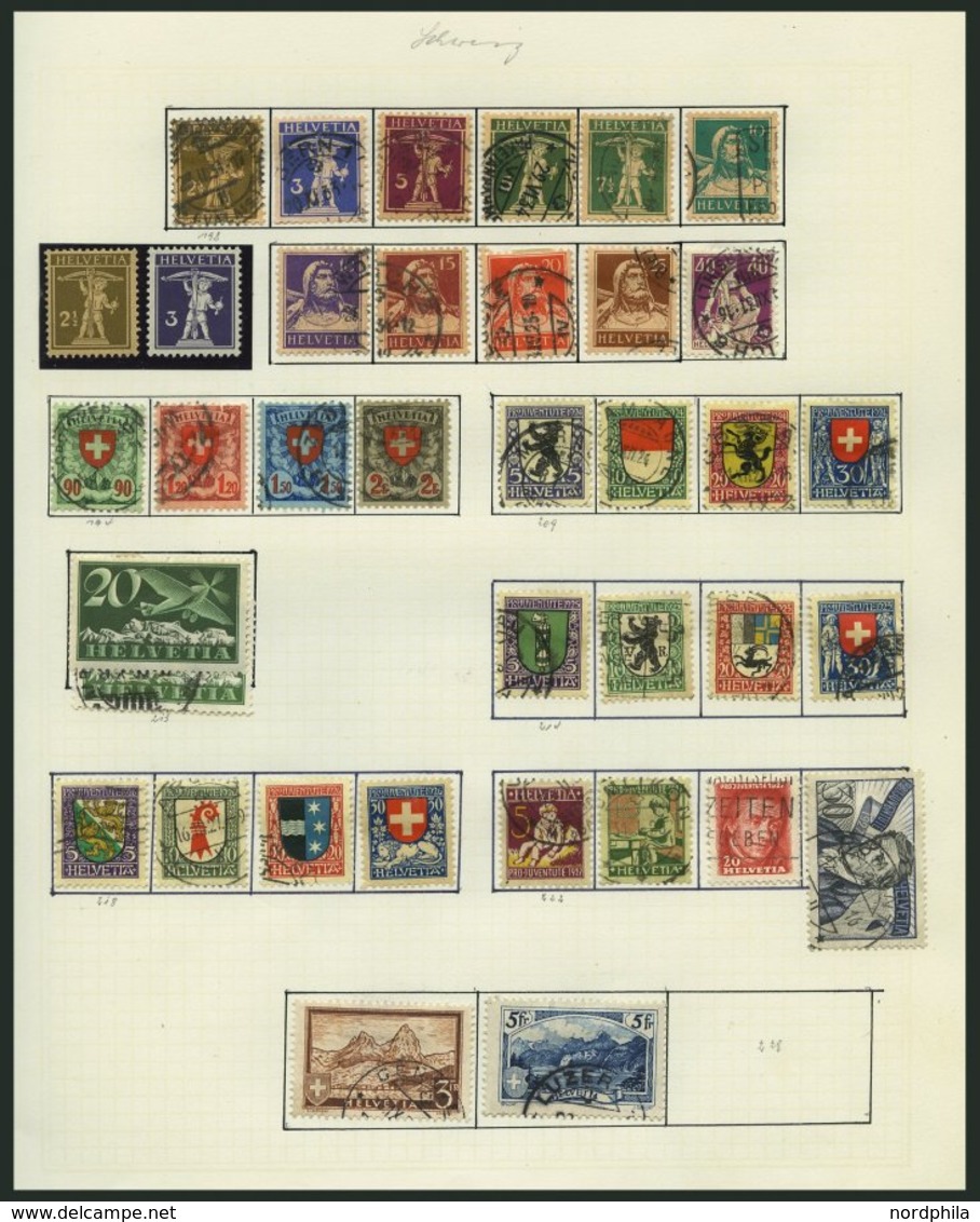 SAMMLUNGEN O, 1907-90, Sammlungsteil Schweiz Mit Mittleren Ausgaben, Feinst/Pracht, Mi. Ca. 2600.- - Collections