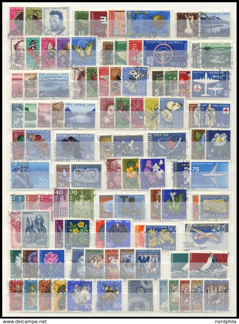 SAMMLUNGEN O, Gestempelter Sammlungsteil Schweiz Von 1946-72 Sauber Auf Einsteckkarten, Feinst/Pracht, Mi. 700.- - Lotes/Colecciones