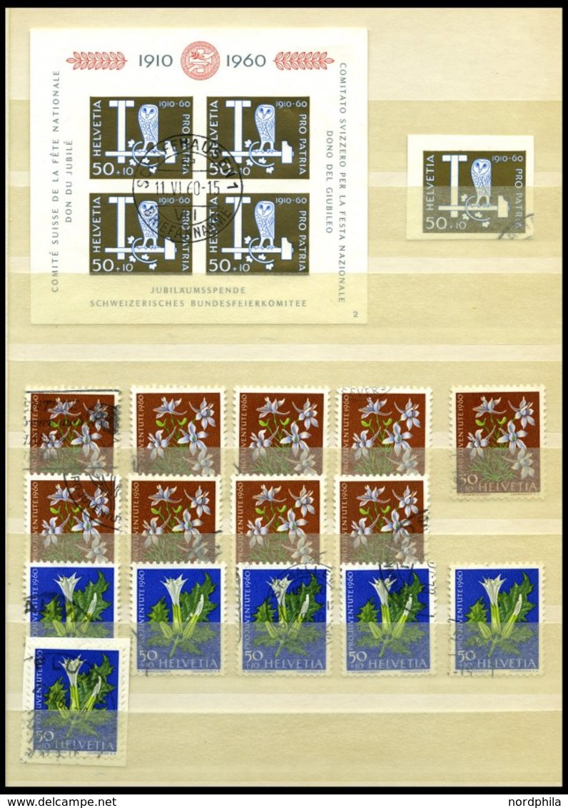 LOTS O, 1956-84, Kleine Gestempelte Dublettenpartie Mit Mittleren Werten Und Blocks (aus Mi.Nr. 636-Bl. 24), Feinst/Prac - Sammlungen