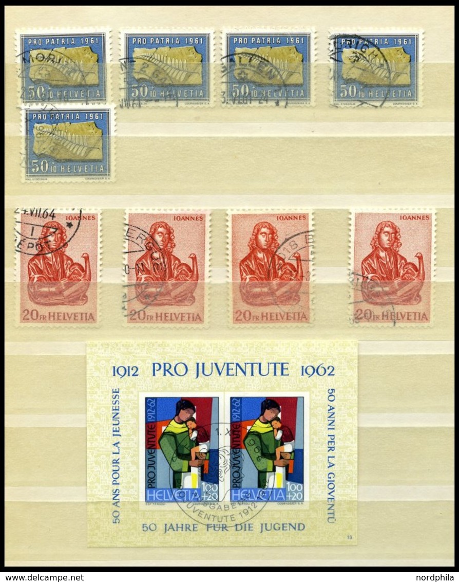 LOTS O, 1956-84, Kleine Gestempelte Dublettenpartie Mit Mittleren Werten Und Blocks (aus Mi.Nr. 636-Bl. 24), Feinst/Prac - Collections